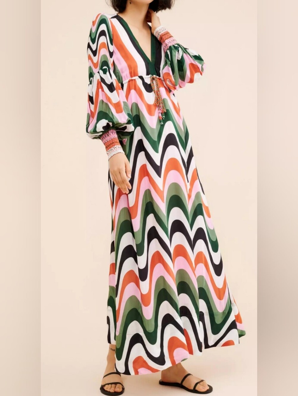 Farm Rio Wave Gradient Maxi Dress